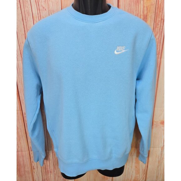 Nike Swoosh Blue Crew Neck Sweatshirt Small - Picture 1 of 8
